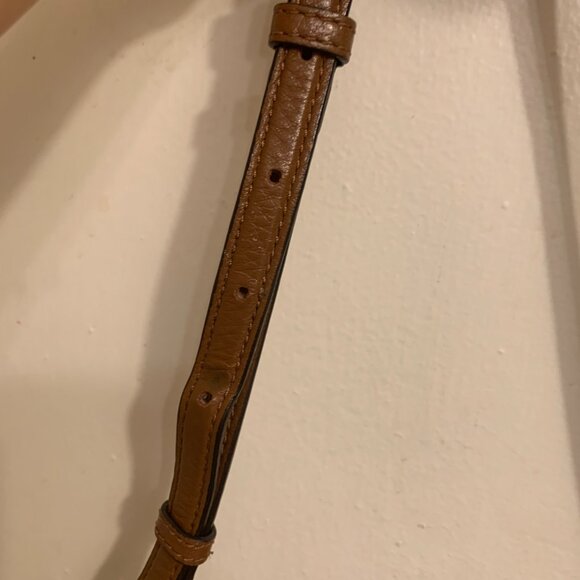 Michael Kors Brown Pheobe  Pebbled Leather Handbag Crossbody - Picture 11 of 16